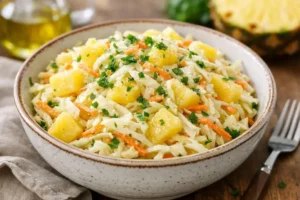 salada de repolho com abacaxi