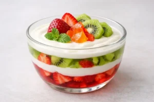 Sobremesa de gelatina com iogurte