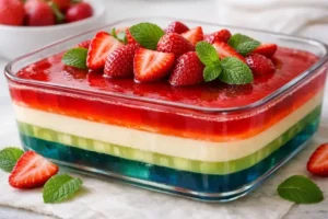 Sobremesa de gelatina com leite condensado