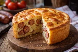 torta salgada de salsicha