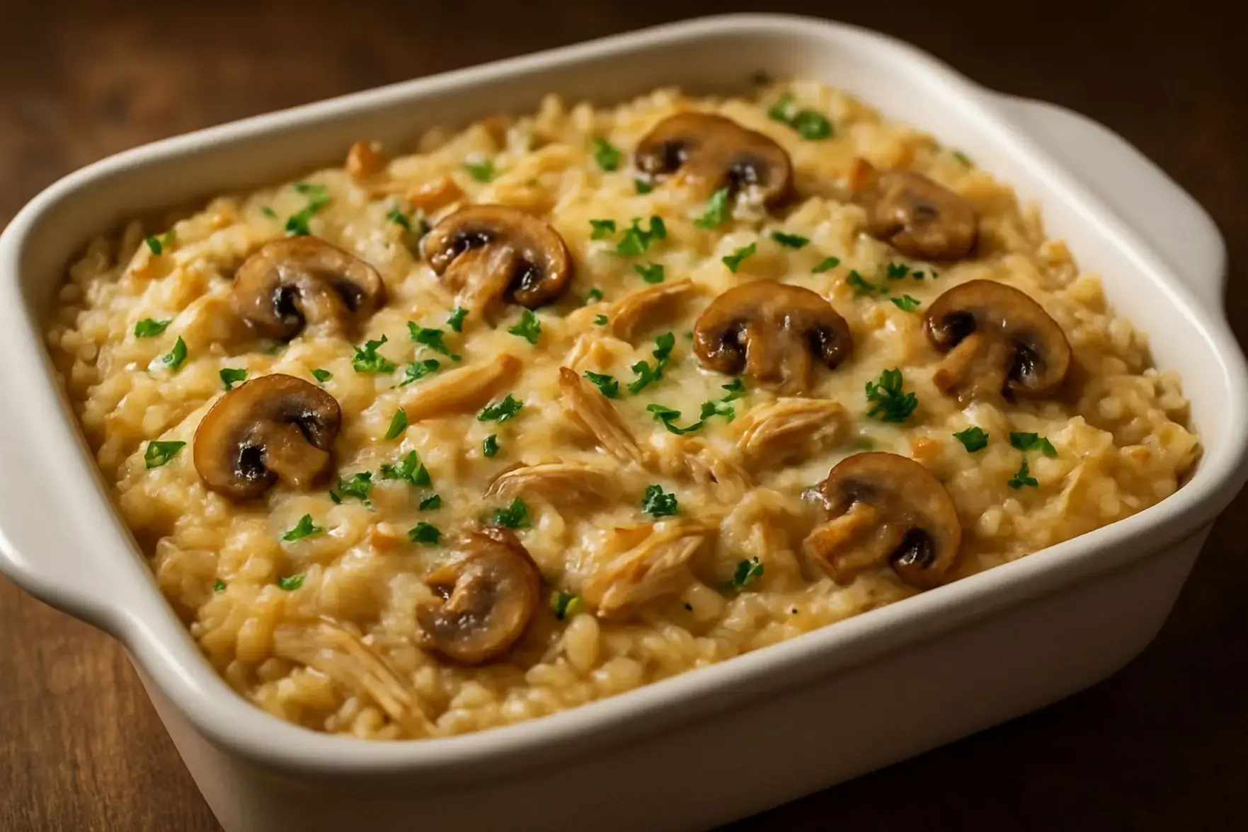 Arroz de frango à piamontese Arroz de frango à piamontese