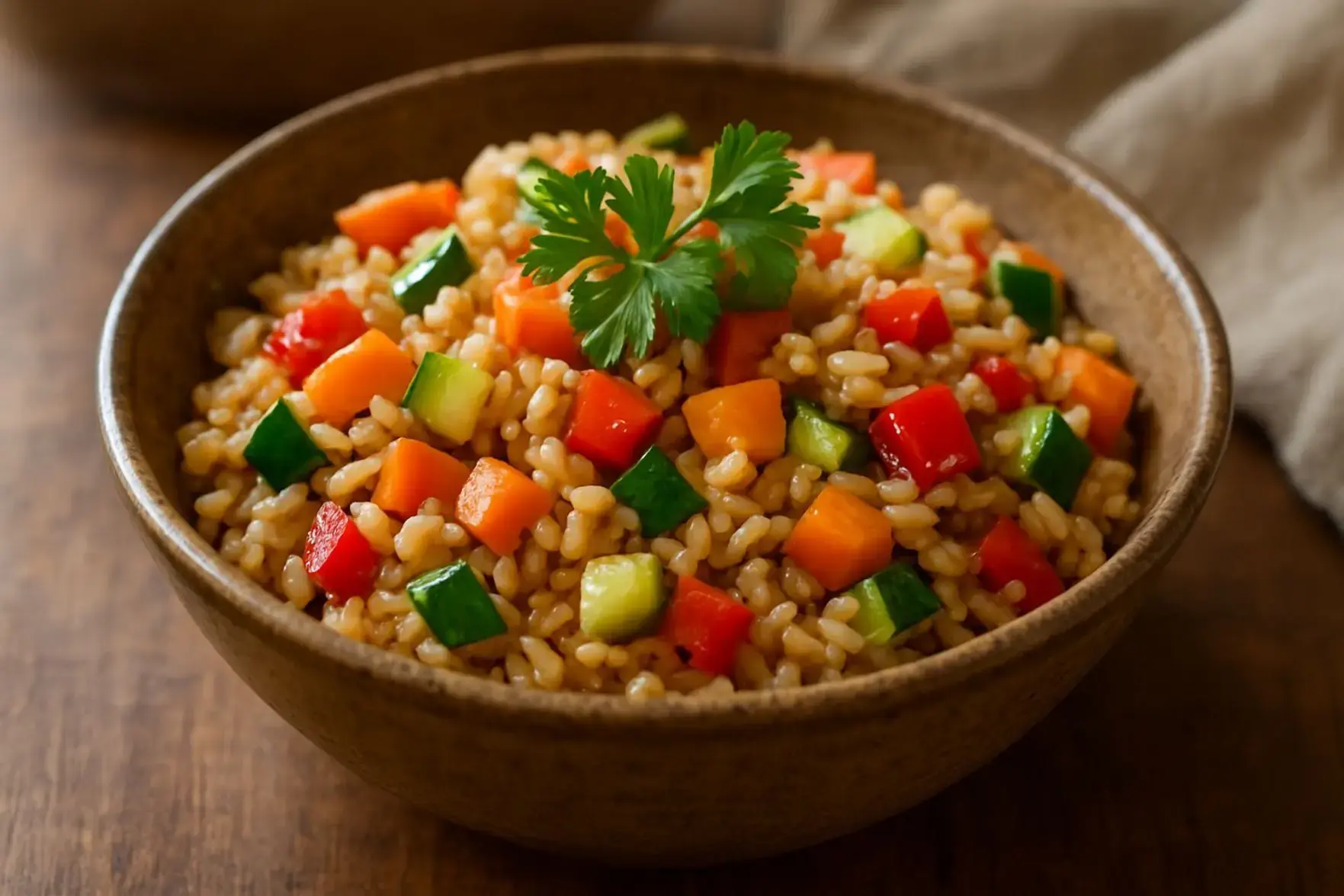 Arroz integral com legumes