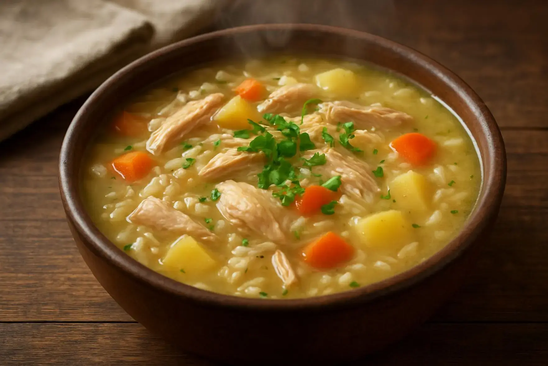 Receita de canja de galinha fácil de uma panela só Receita de canja de galinha fácil de uma panela só