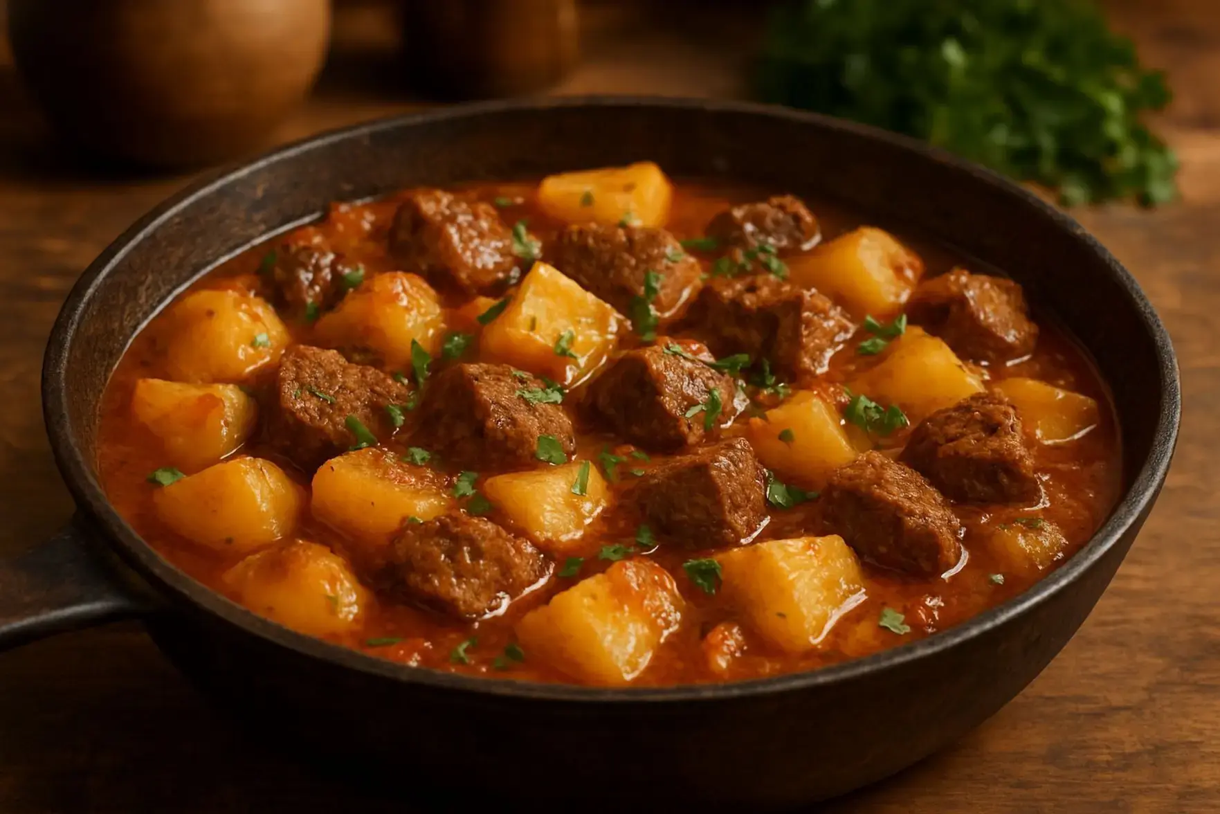 Carne moída com batata simples Carne moída com batata simples