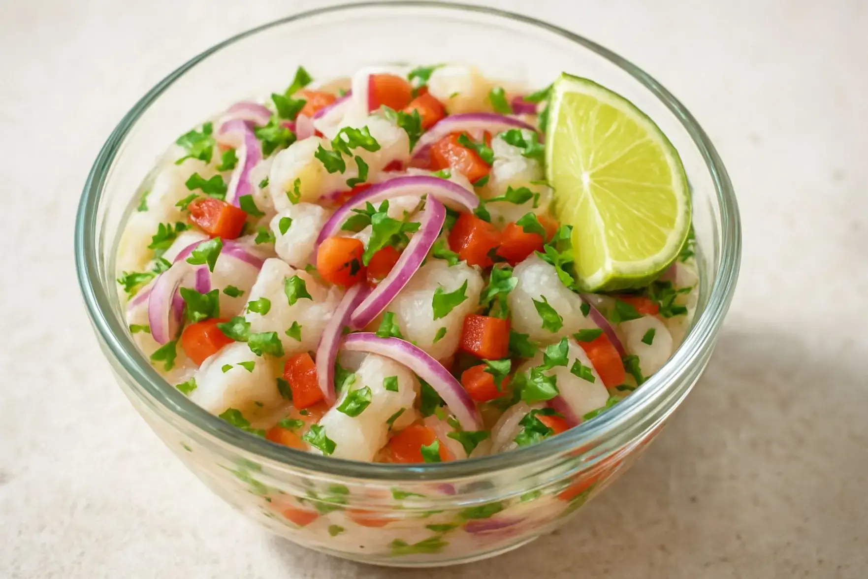Ceviche de tilápia fácil