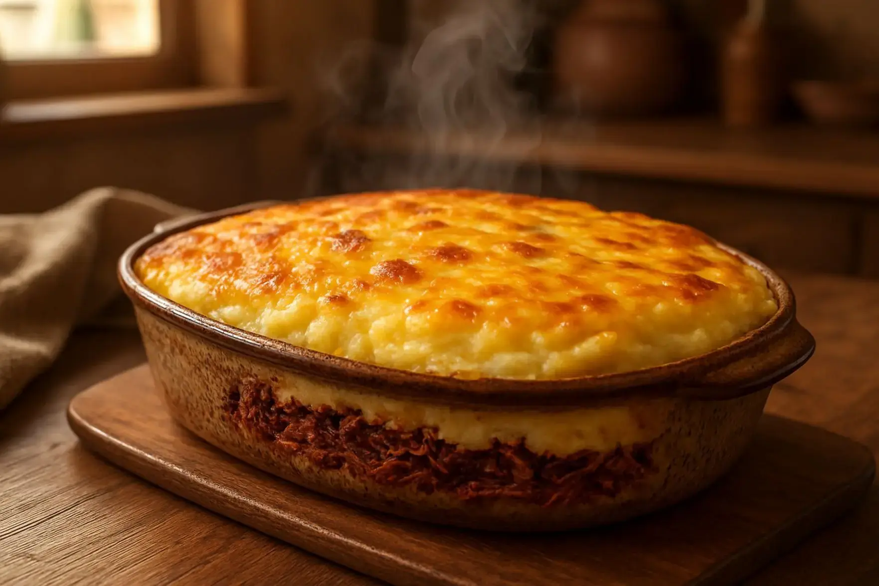 Escondidinho de carne seca rápido