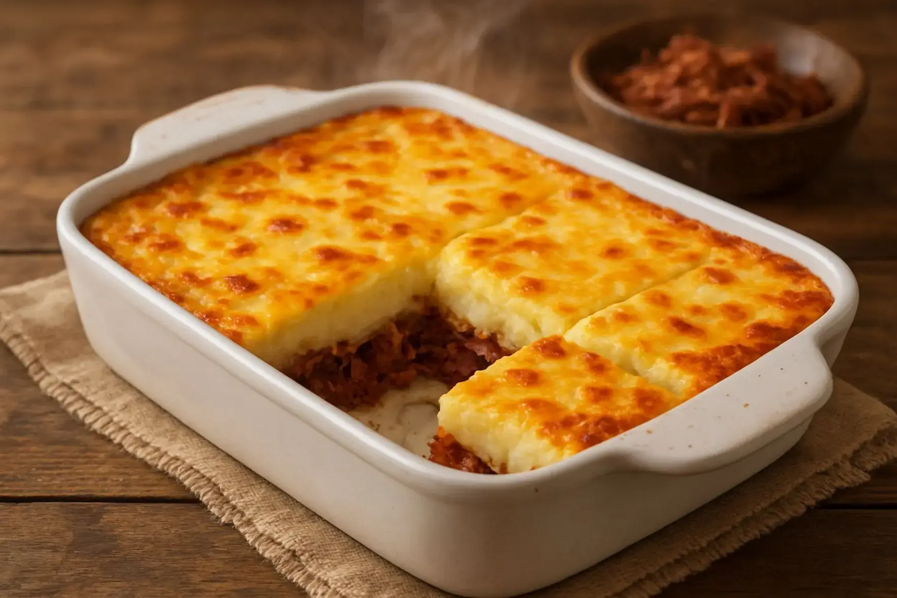 Receita de escondidinho de carne seca Receita de escondidinho de carne seca