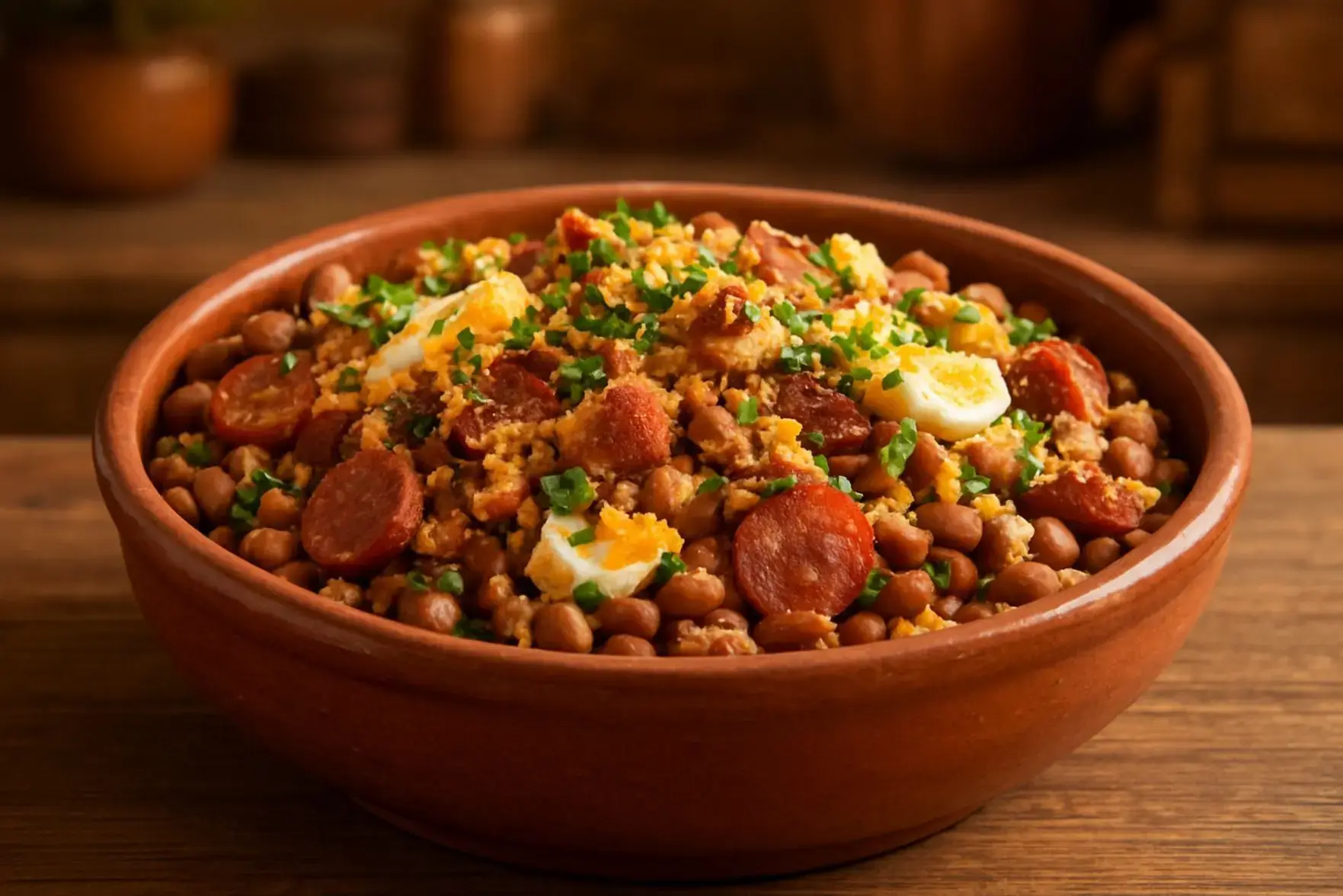 Feijão tropeiro prático Feijão tropeiro prático