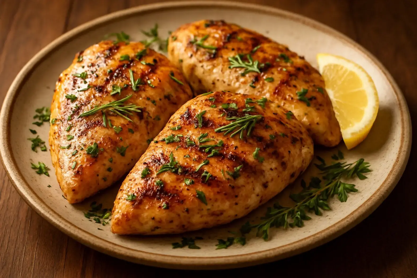 Filé de frango grelhado com ervas