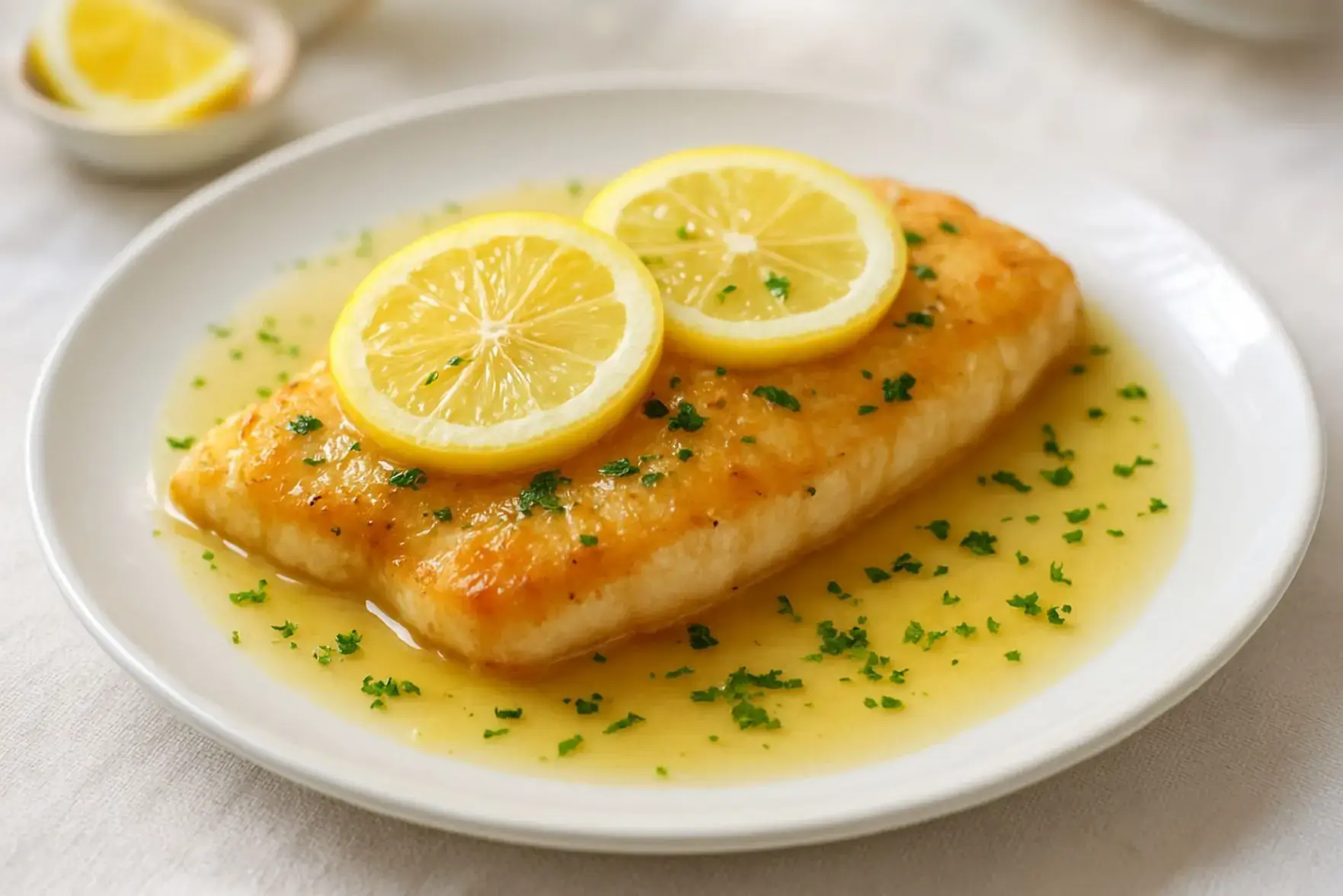 Filé de peixe ao molho de limão Filé de peixe ao molho de limão