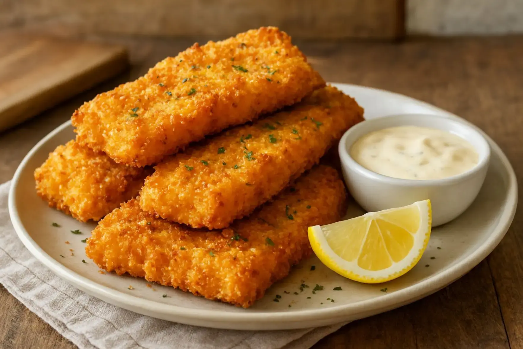 Filé de peixe empanado super crocante