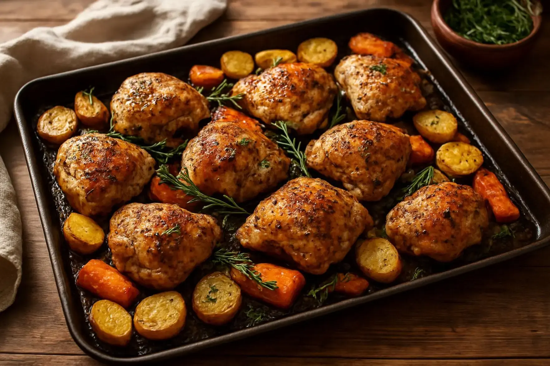 Frango ao forno com ervas fácil Frango ao forno com ervas fácil