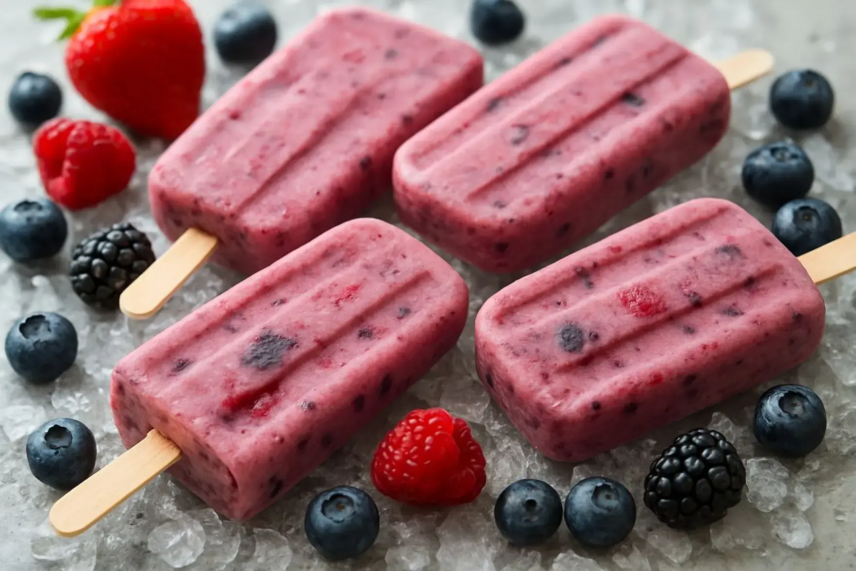 Geladinho gourmet de frutas vermelhas