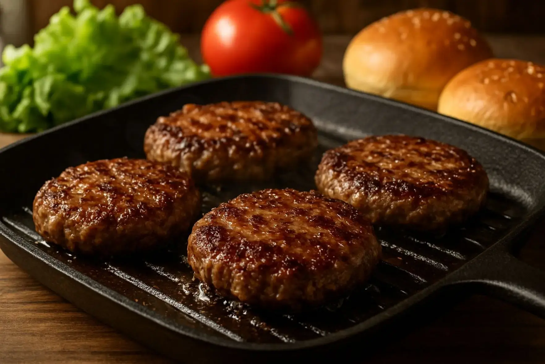 Hambúrguer caseiro suculento e prático