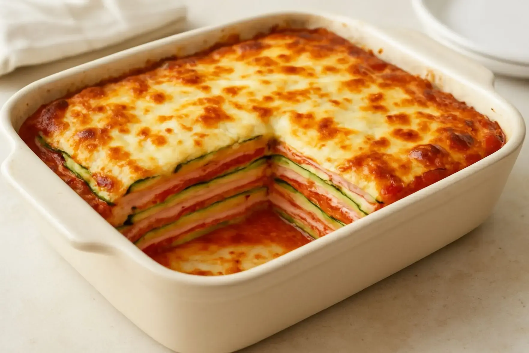 Lasanha de abobrinha leve Lasanha de abobrinha leve