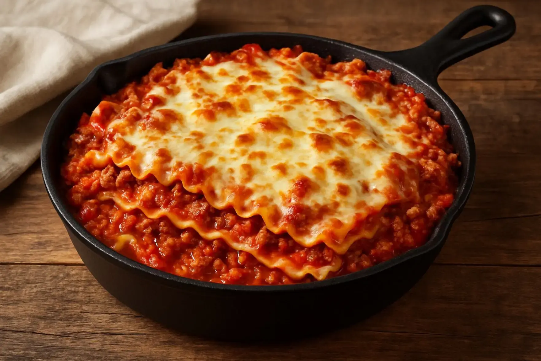 Lasanha de frigideira rápida