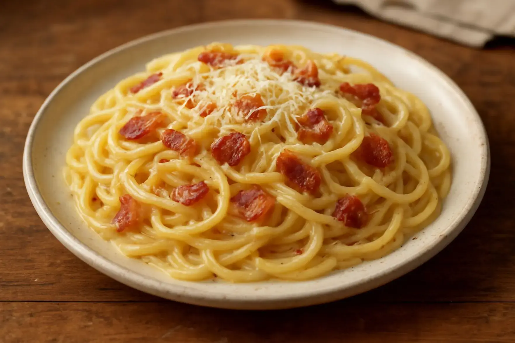 Macarrão à carbonara prático Macarrão à carbonara prático