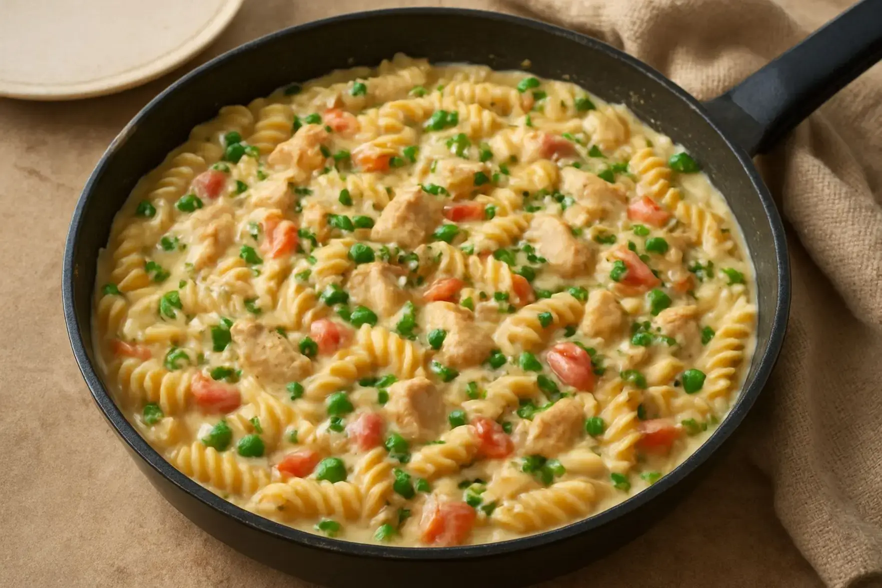 Macarrão cremoso de panela só Macarrão cremoso de panela só