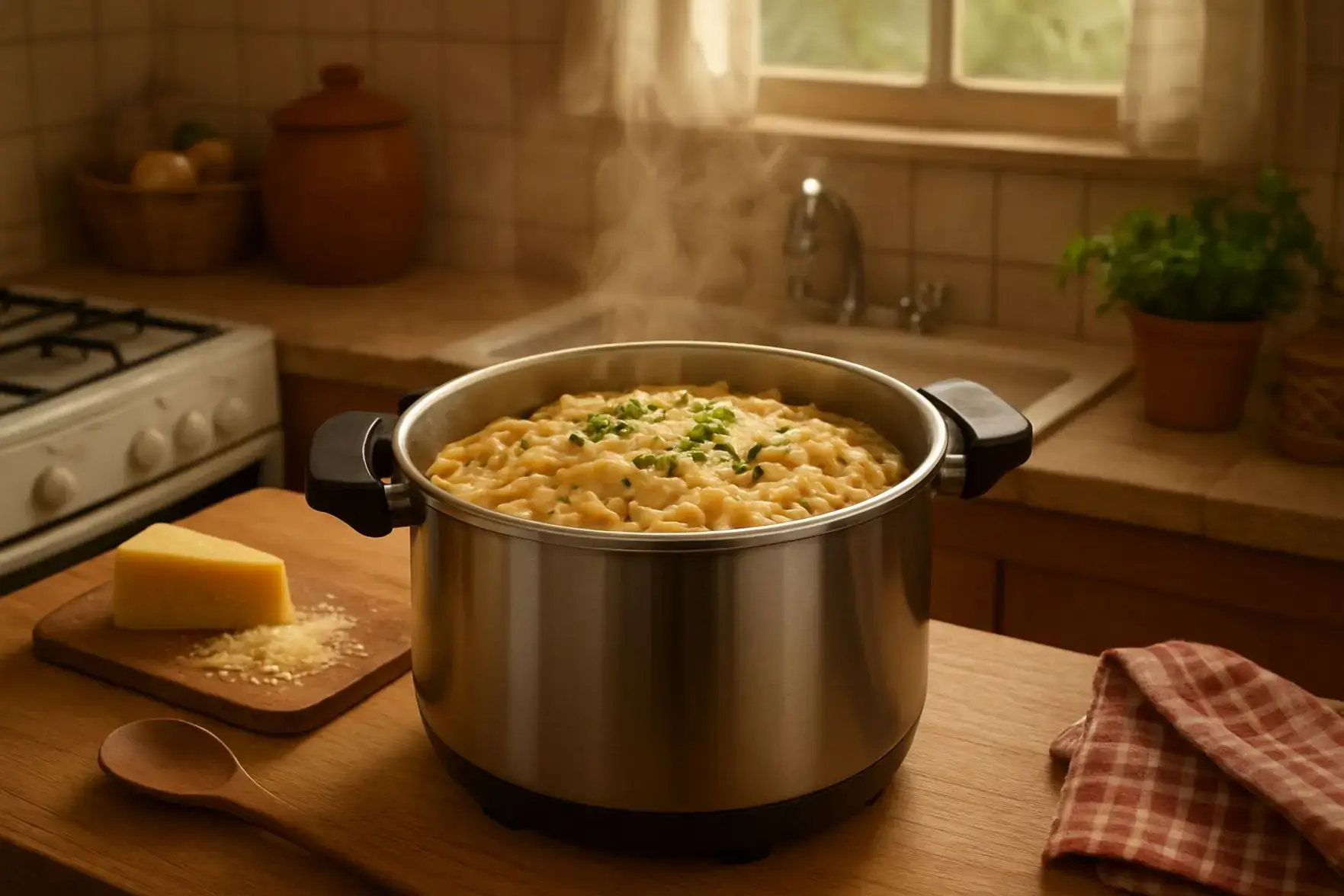 Receita de macarrão de panela de pressão cremoso