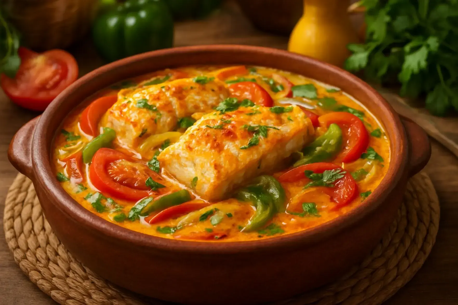 Moqueca de peixe rápida Moqueca de peixe rápida