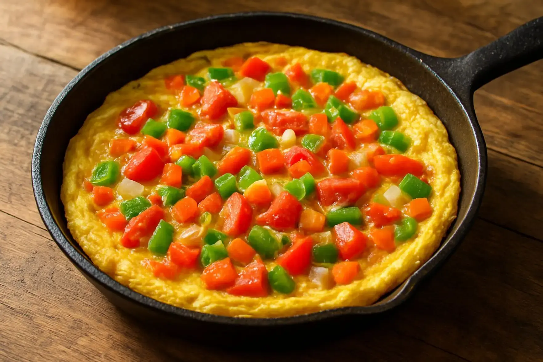 Omelete colorido rápido