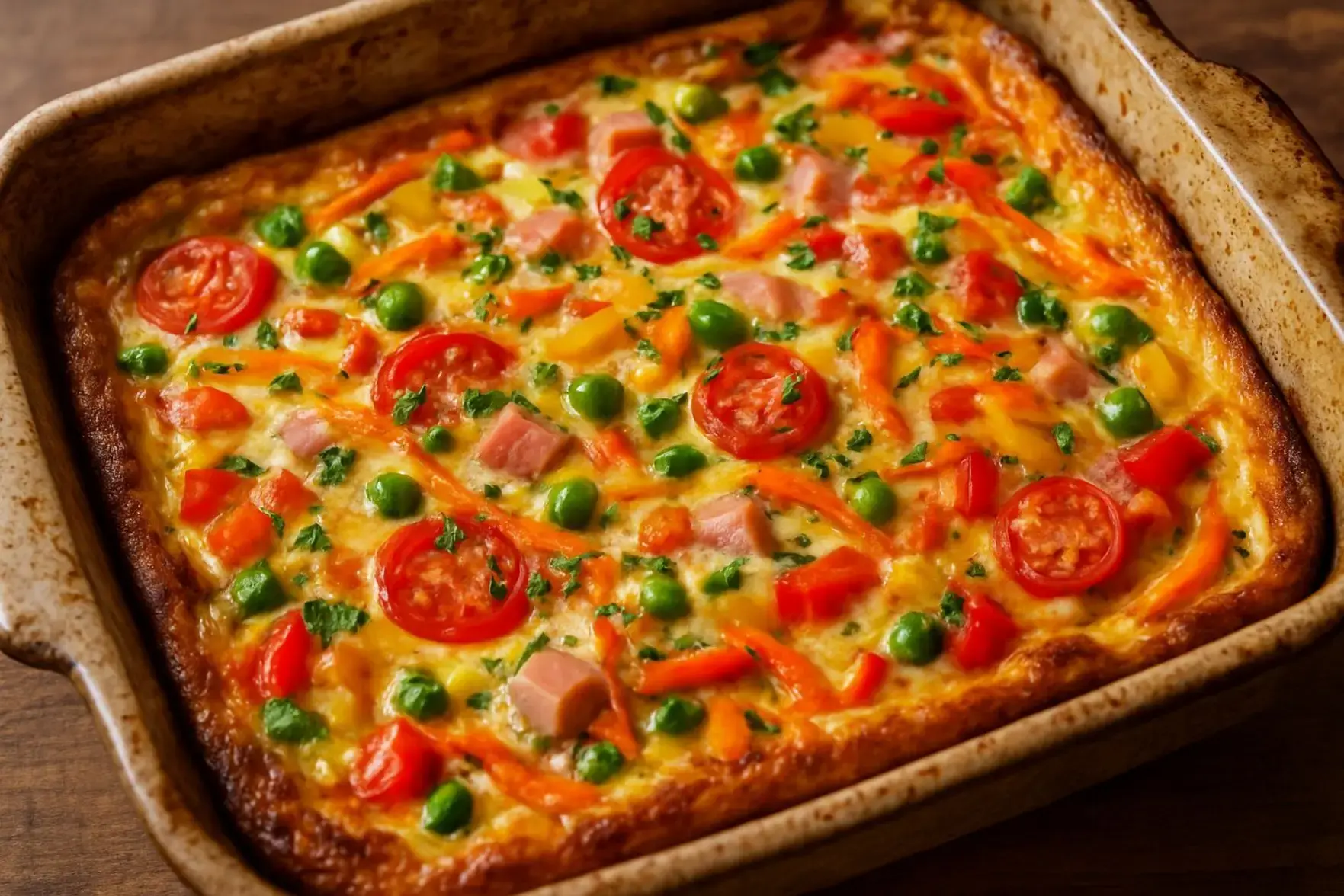 Omelete de forno colorida e saudável