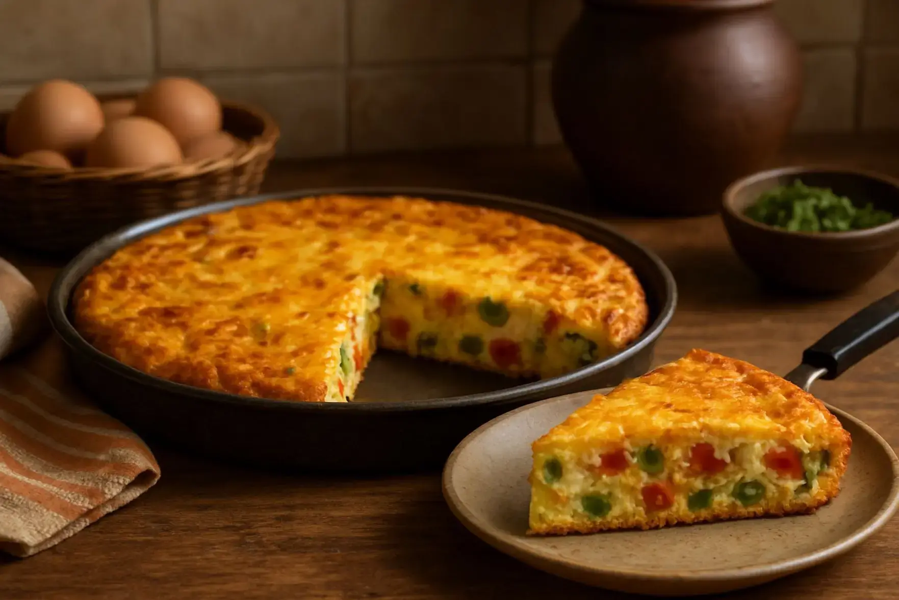 Receita de omelete de forno fácil
