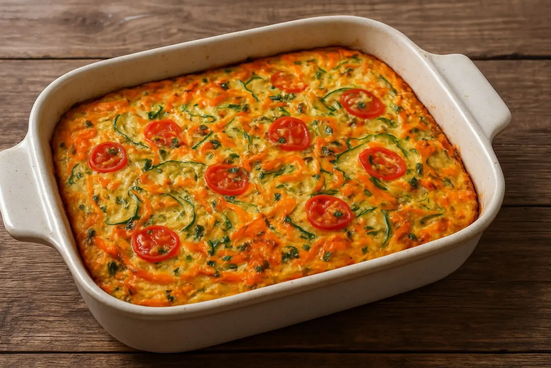 Omelete de forno prático com legumes