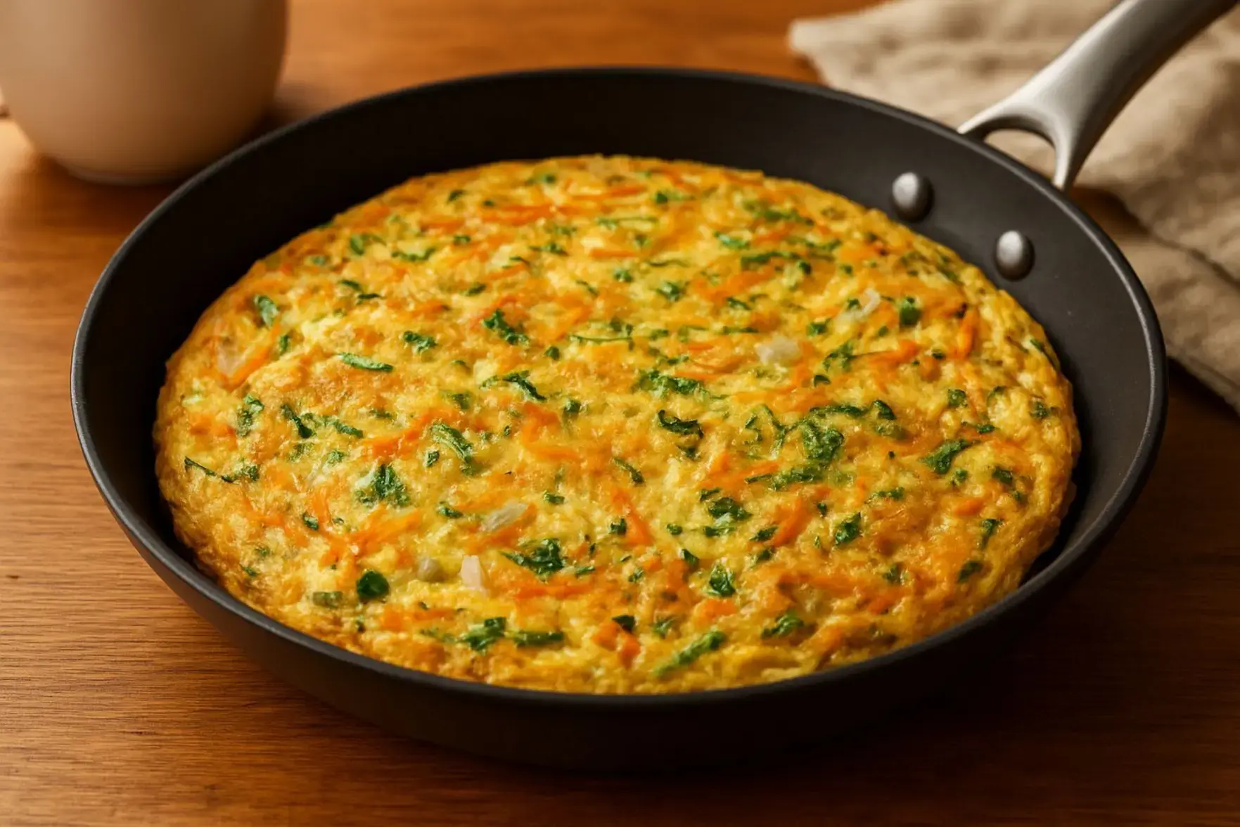 Omelete fofinho com legumes