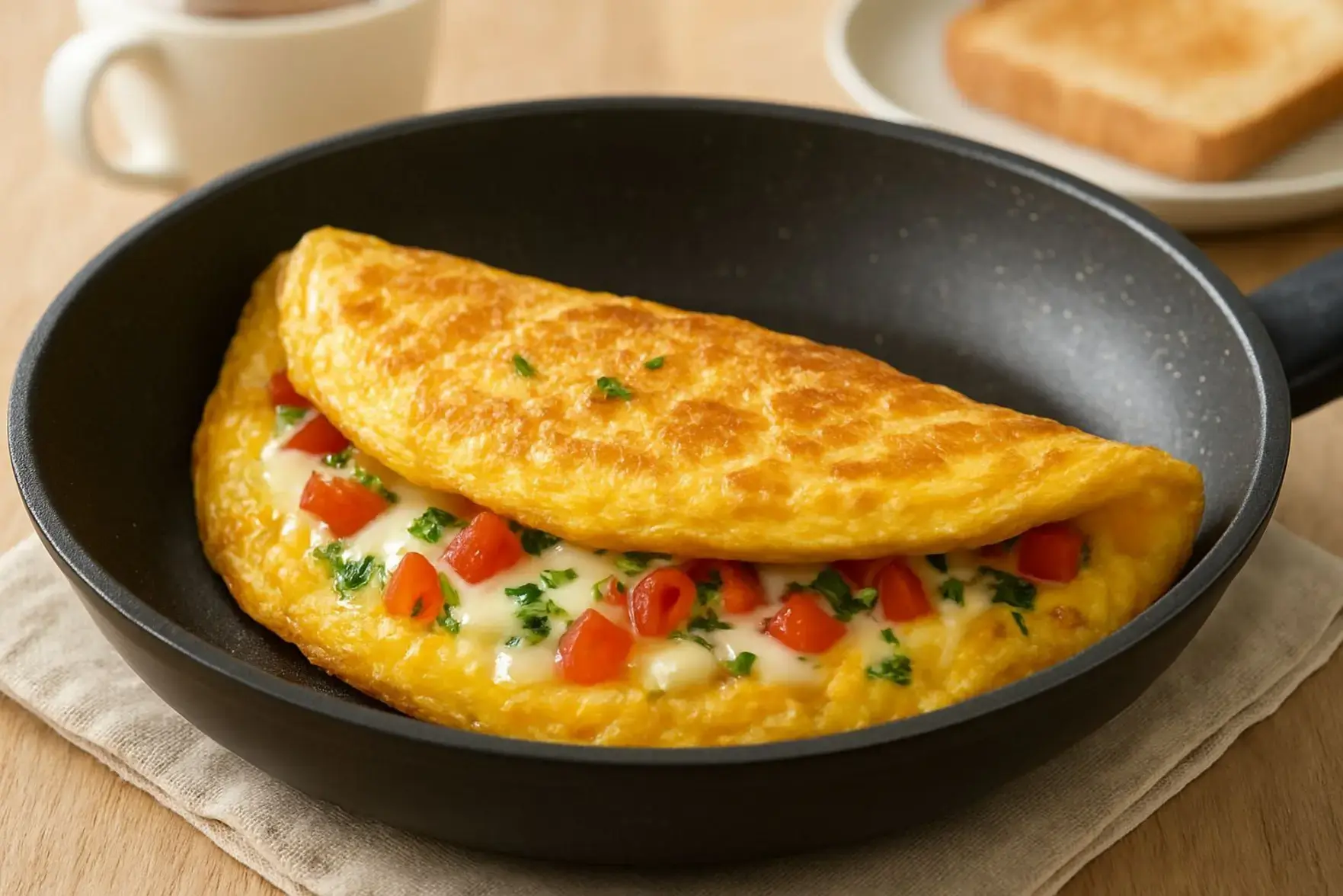 Receita de omelete rápido e fofinho Receita de omelete rápido e fofinho