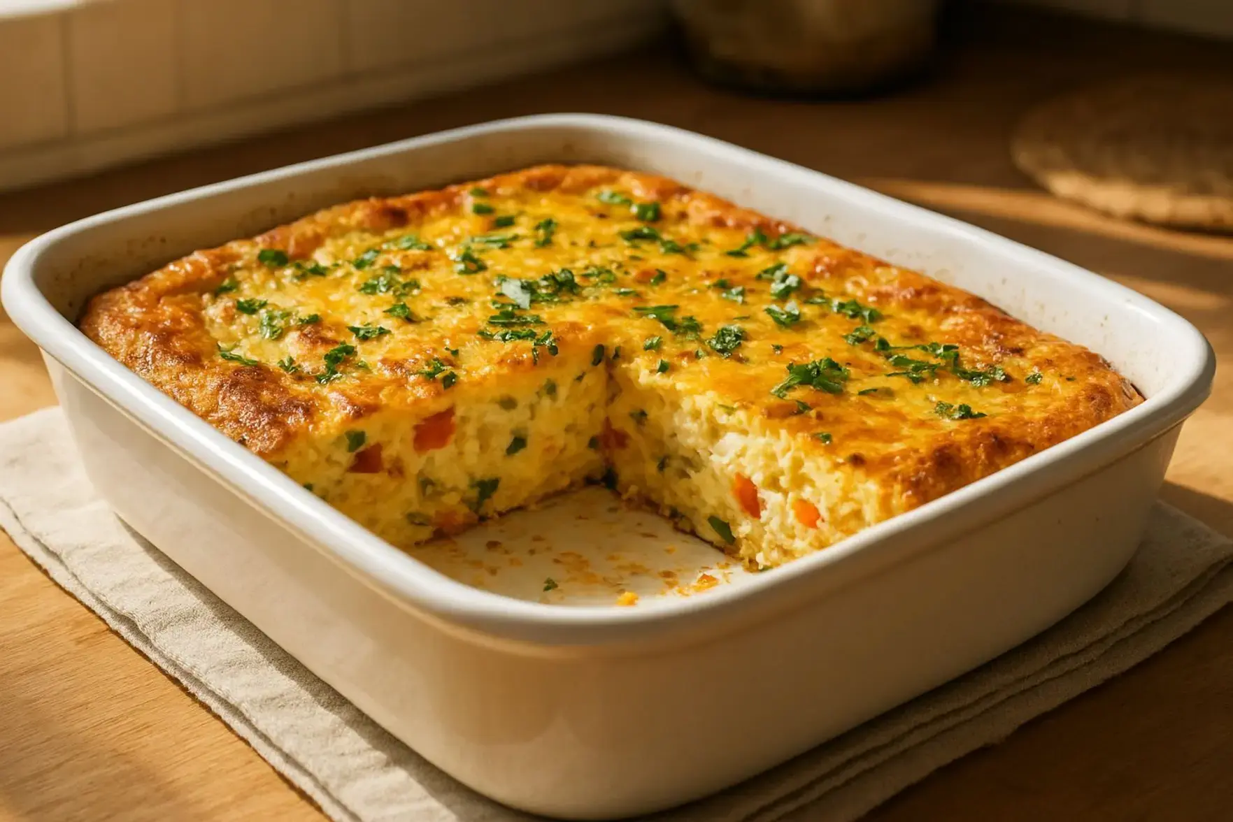 Omelete simples de forno