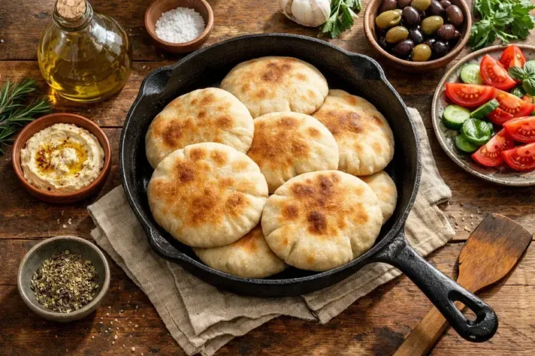 pão pita de frigideira