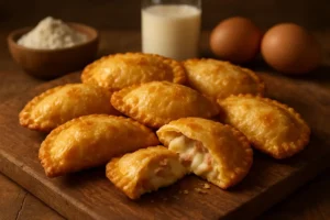 pastel assado de creme de leite