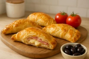 Pastel no forno com massa pronta