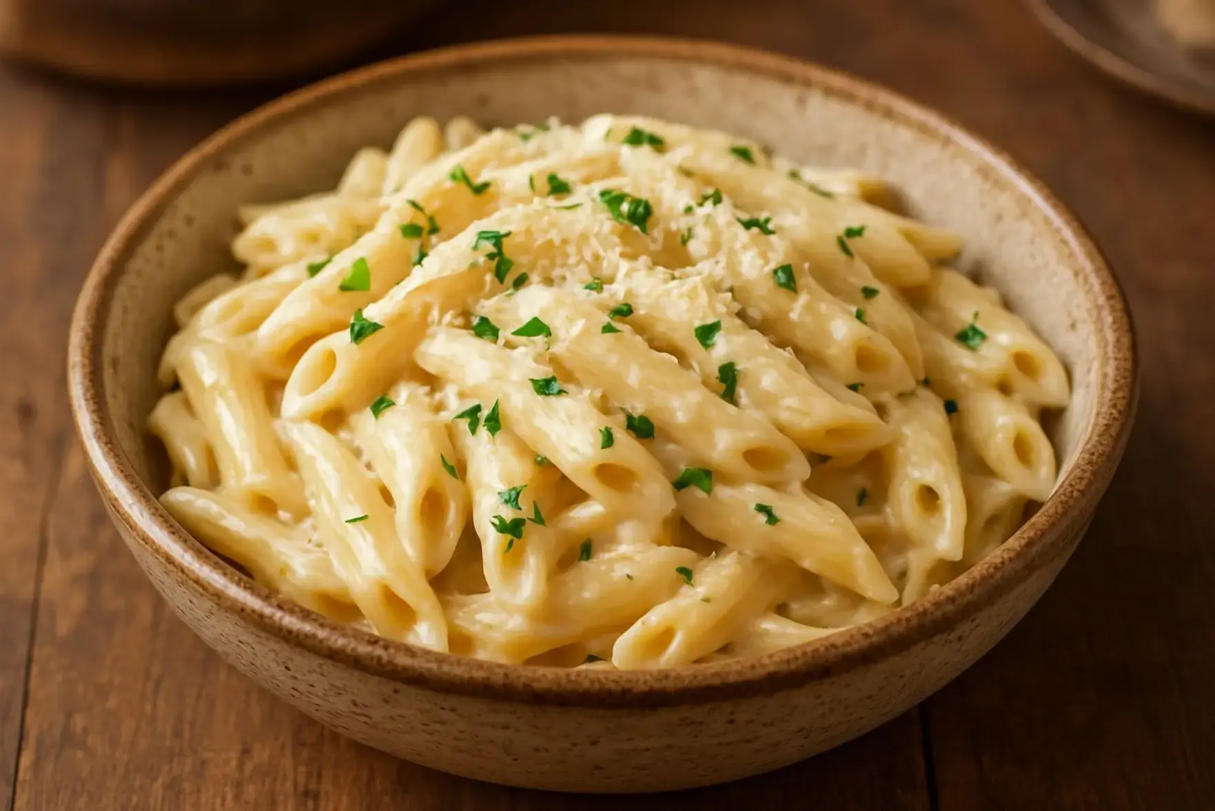 Penne ao molho branco rápido Penne ao molho branco rápido