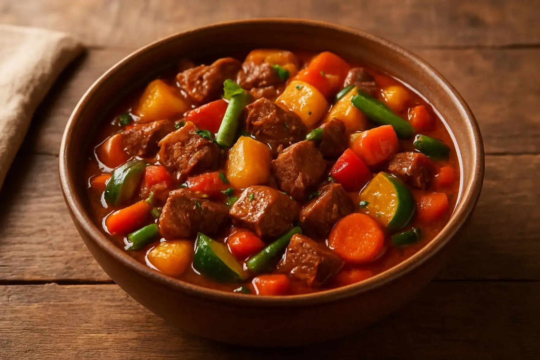 Picadinho de carne com legumes