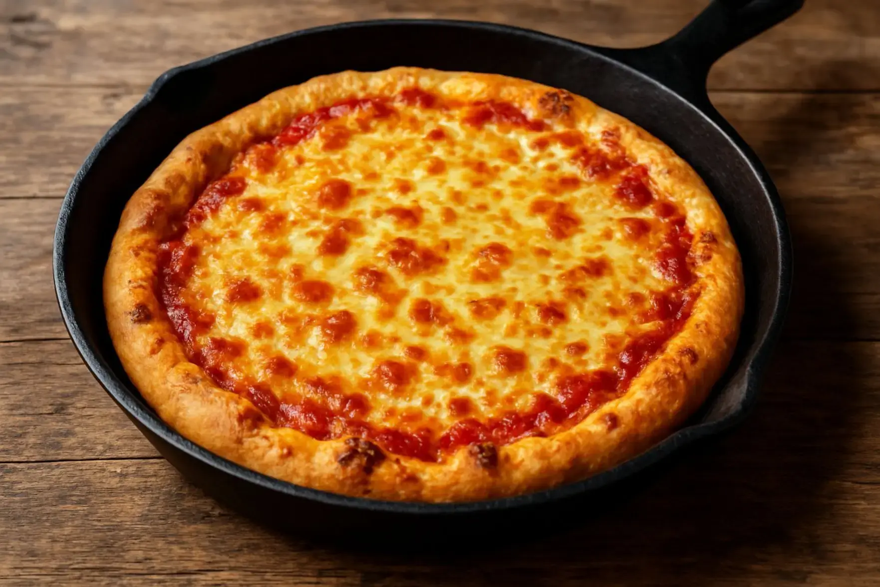 Pizza de frigideira com 3 ingredientes