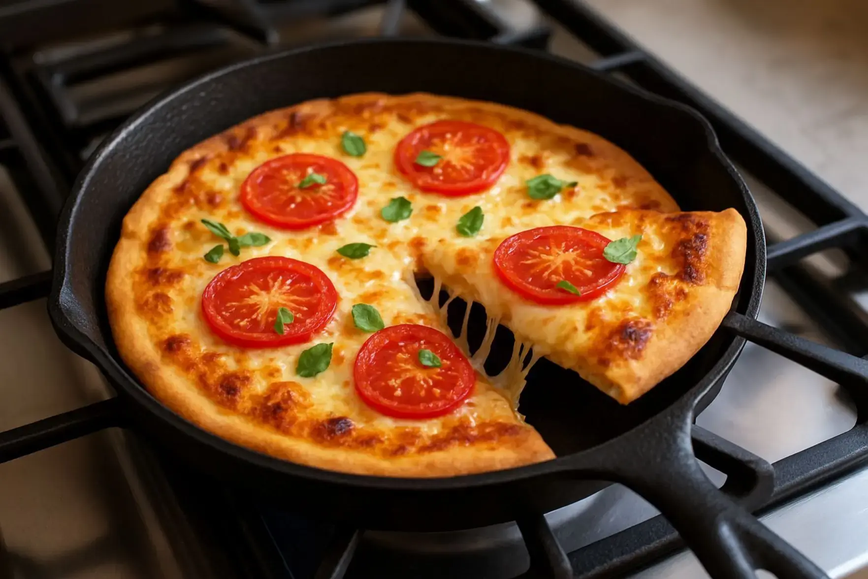 Pizza de frigideira instantânea Pizza de frigideira instantânea