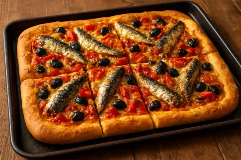 Pizza de liquidificador de sardinha