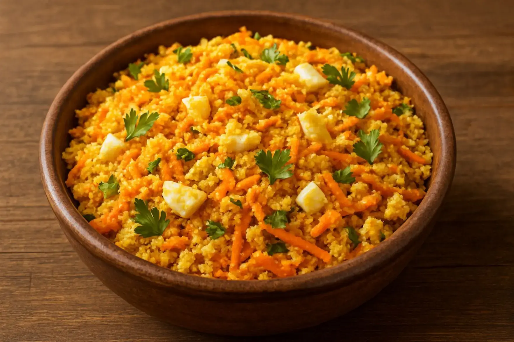 Receita de farofa de cenoura com ovo Receita de farofa de cenoura com ovo