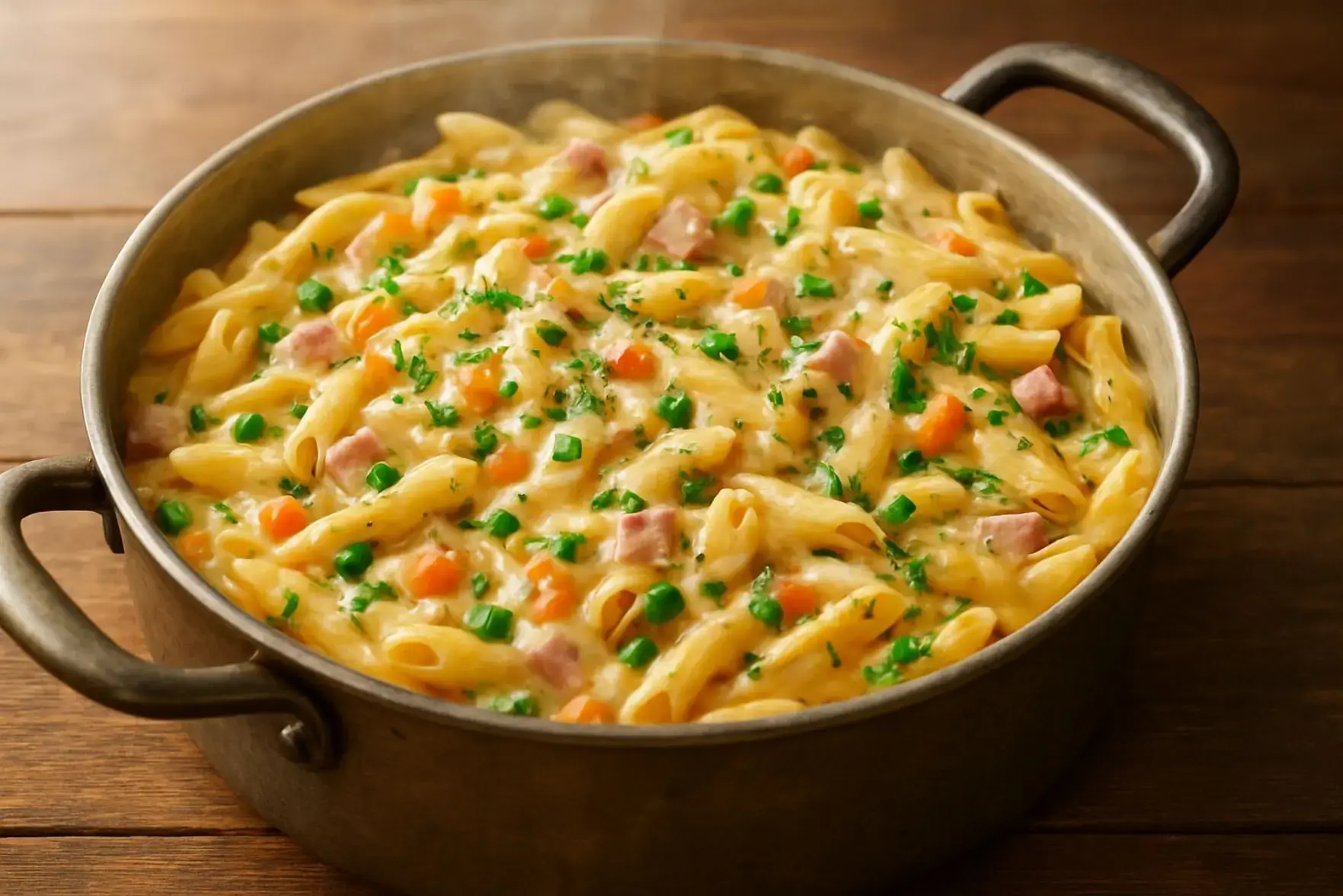 Receita de macarrão cremoso de uma panela só Receita de macarrão cremoso de uma panela só