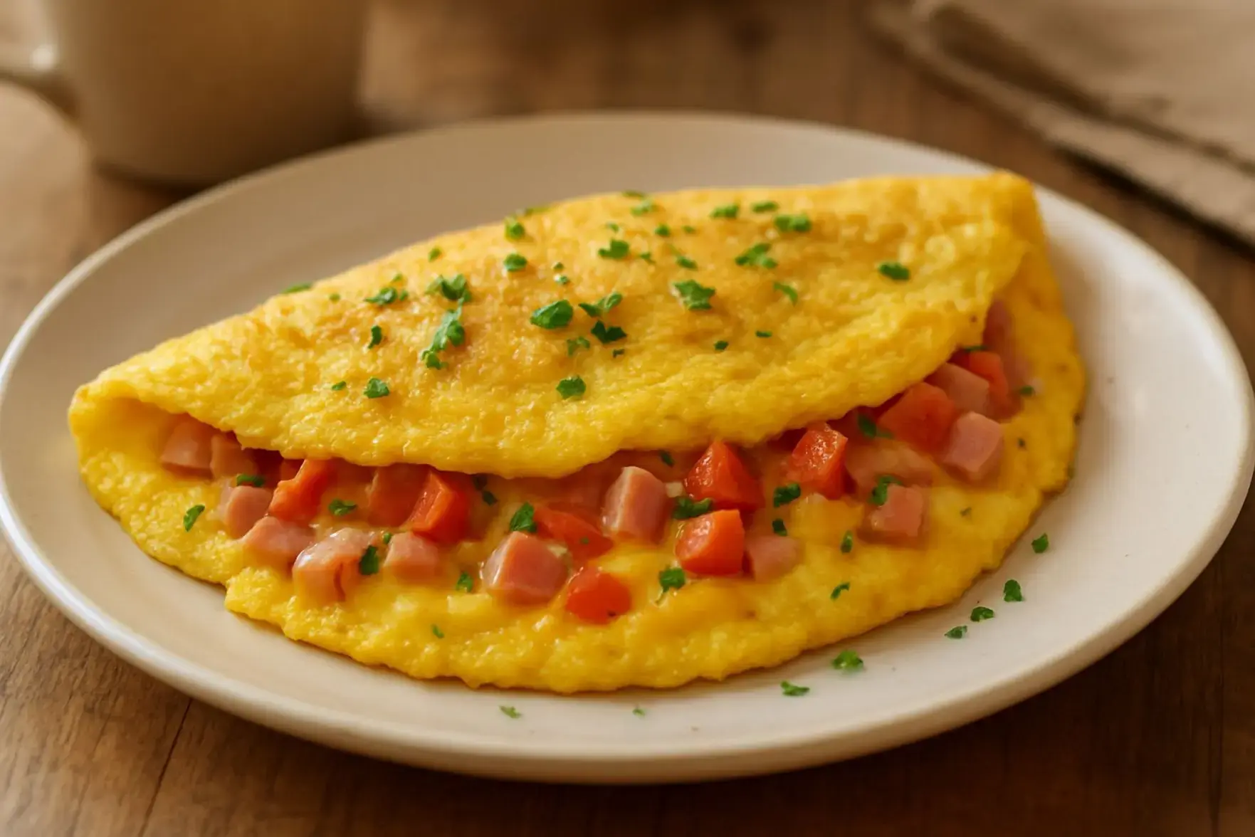 Receita de omelete recheada fácil Receita de omelete recheada fácil