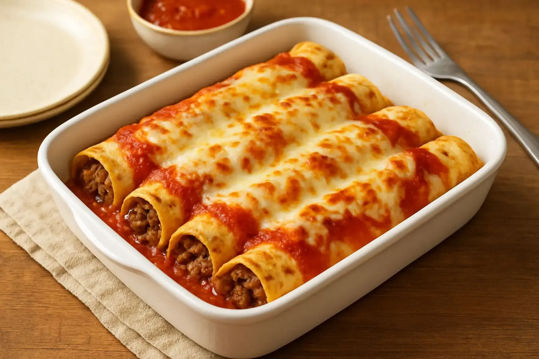 Receita de panqueca de carne moída