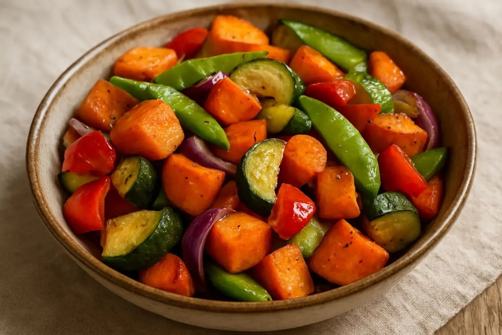 Receita de salada quente com legumes Receita de salada quente com legumes