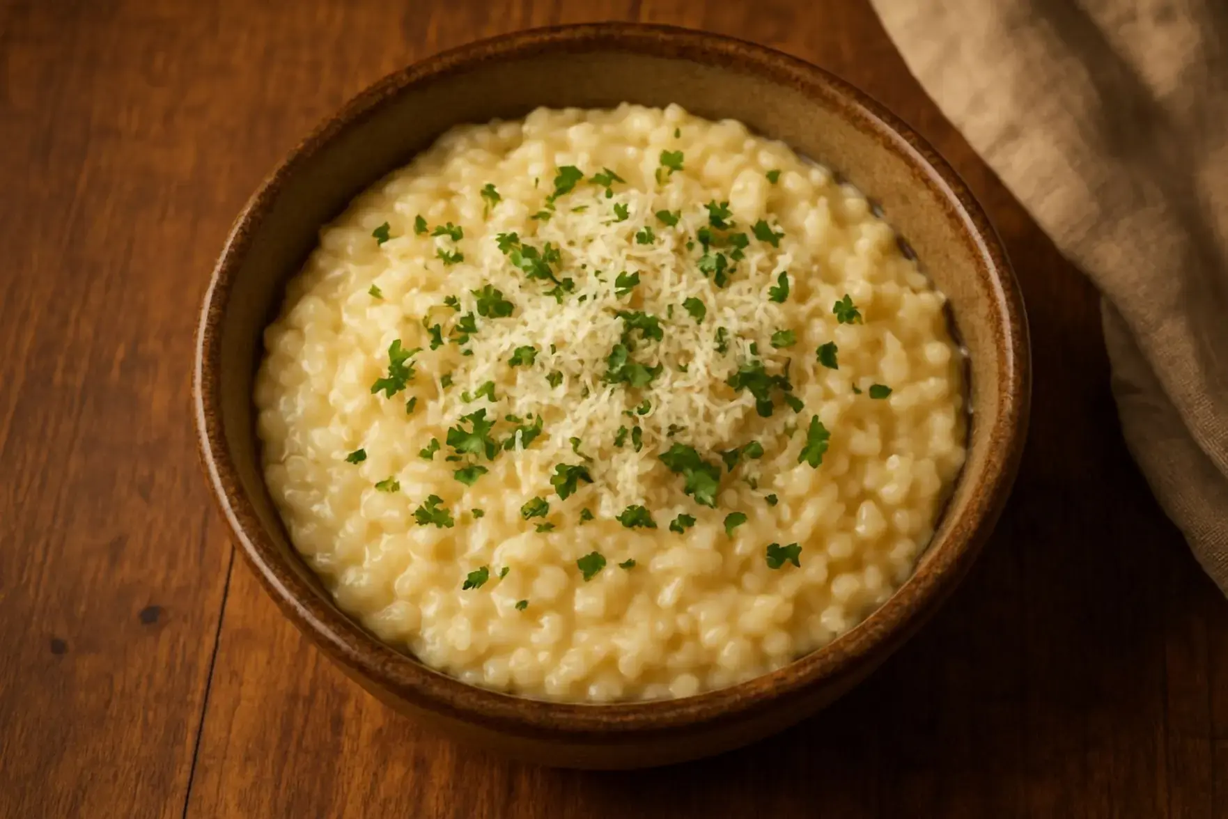 Receita de risoto cremoso de queijo Receita de risoto cremoso de queijo