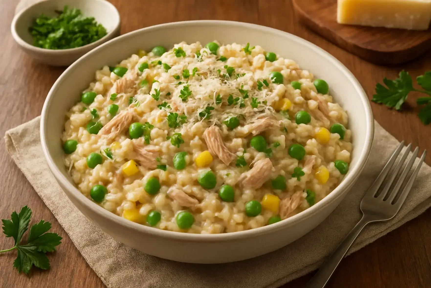 Risoto de atum simples Risoto de atum simples