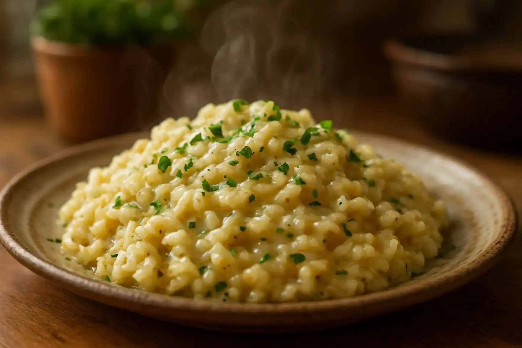 Risoto fácil de queijo e ervas Risoto fácil de queijo e ervas