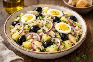 salada de batata com bacalhau