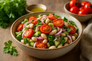 salada de feijão branco