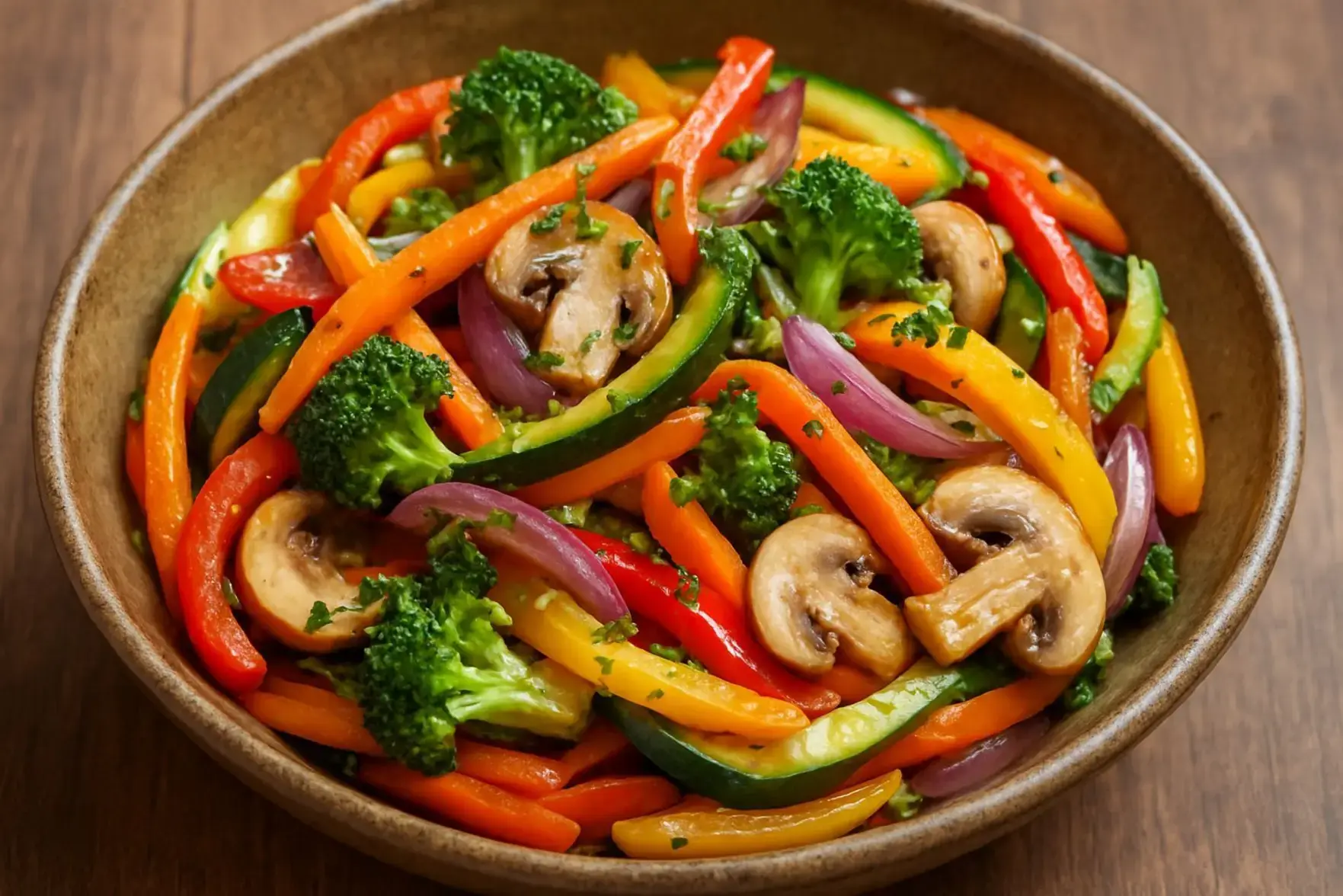 Salada quente de legumes salteados Salada quente de legumes salteados